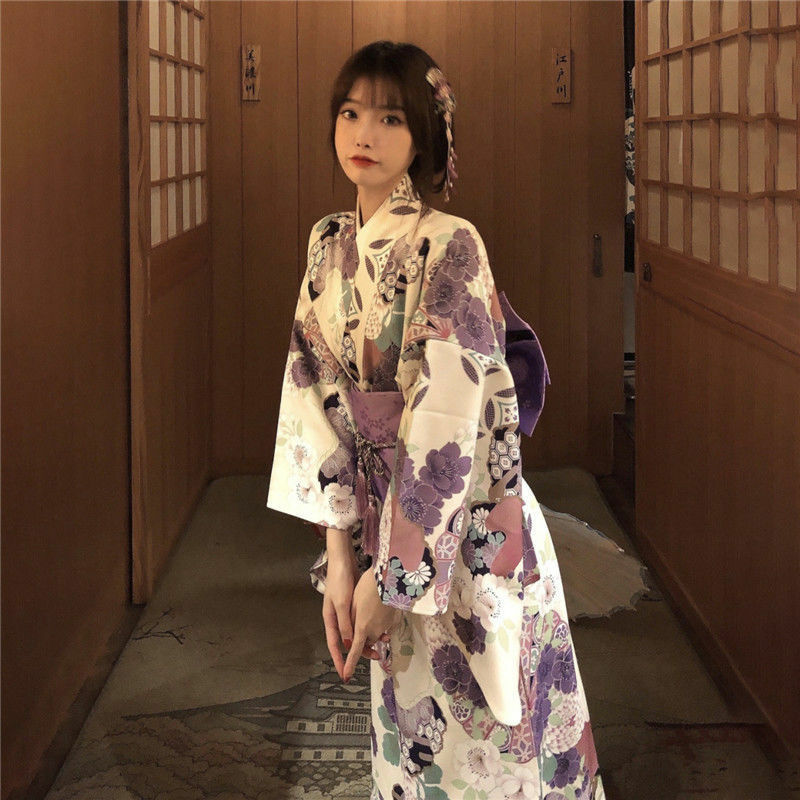 Japońskie Kimono kardigan koszula Cosplay bluzka w stylu japońskim Yukata fotografia ubrania zmodyfikowany damski szlafrok japońskie Kimono