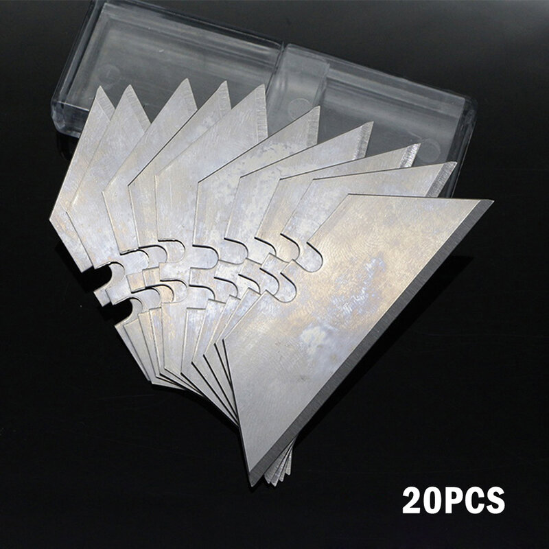 10/20Pcs Trapezoidal Blade Replacement Blade W/ Box For Art Craft Cutter Tool Multitool Knife Carbon Steel Cutting blade Tools