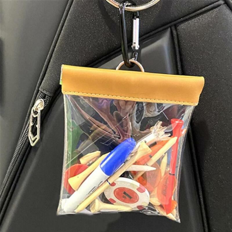 Golf Tees Bag Transparent Visible Large Capacity Waterproof Golf Tees Pouch Bag Organizer Golf Accessories