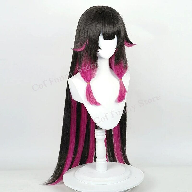 Genshin Impact-Peluca de Cosplay Fatui Columbina para mujer, de 110cm cabello largo, tocado de Anime, peluca de juego resistente al calor, pelucas de Halloween