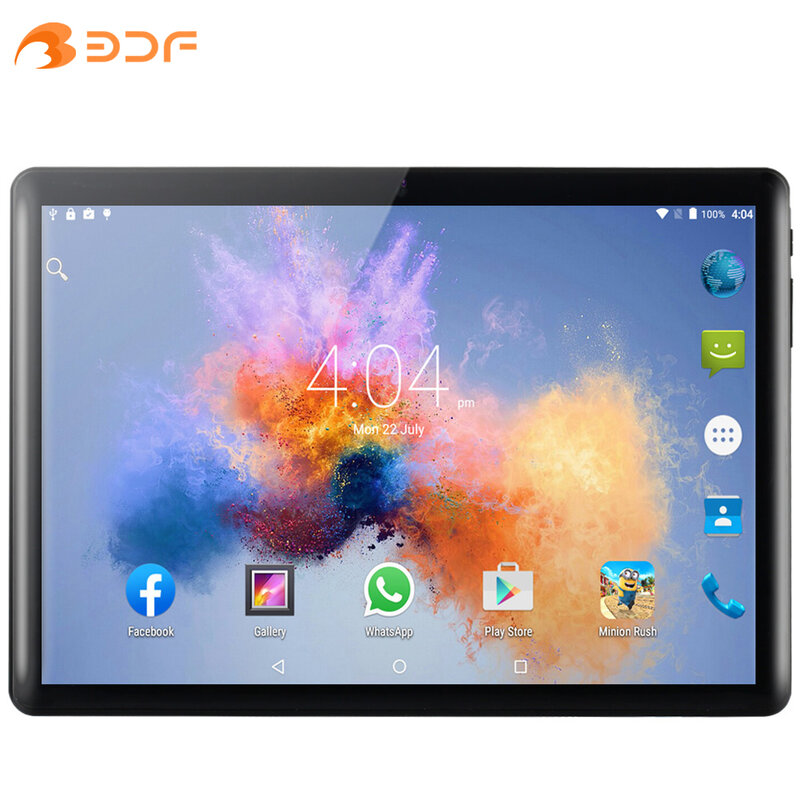 Octa Core Tablet Android, 10,1 ", 4GB de RAM, 64GB ROM, tablets Android, Wi-Fi, Bluetooth, cartões Dual SIM, chamada telefônica 3G, porta Tipo C, novo