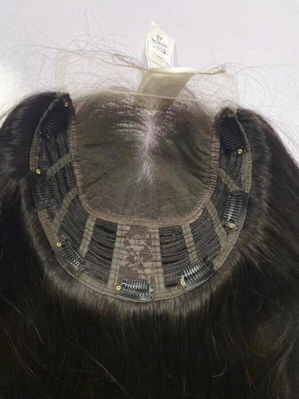 Topper intrecciato in pizzo HD trasparente #613 capelli umani Remy biondi miele 6 x6 8 x8inch con sovrapposizione di pizzo svizzero 4 x4inch per Topper donna
