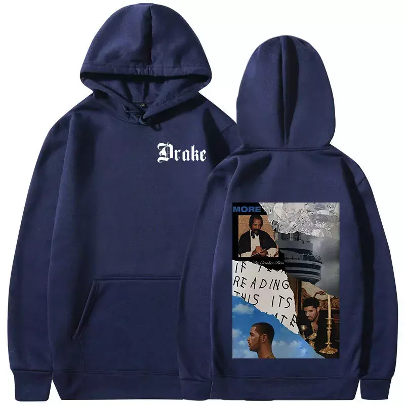 Raper Drake muzyka okładka albumu bluzy z grafiką moda męska bluzy Hip Hop Vintage jesień/zima polar ciepłe pulowery Y2k