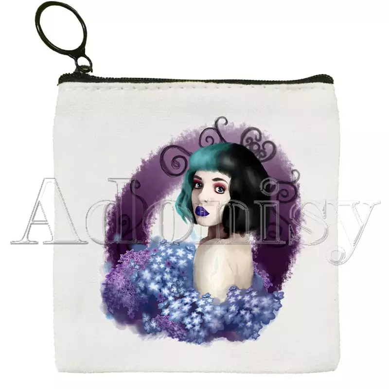 محفظة عملات معدنية من قماش Melanie Martinez ، مجموعة محفظة عملات معدنية ، محفظة صغيرة ، حقيبة مفاتيح بسحاب ، هدية يد