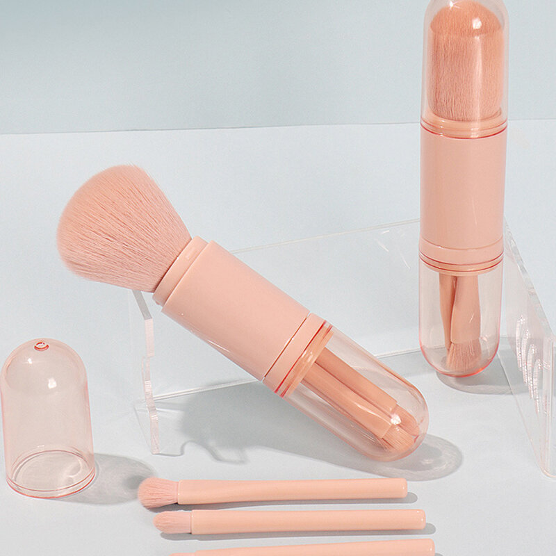 In 1 Makeup Brushes Set Mini Eye Brush Skin Tone Retractable Makeup Brush Portable Cosmetic Brush for Women Beauty Accessories