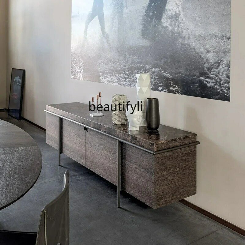 Light Luxury Solid Wood Sideboard Large and Small Apartment Type Post-Modern Simple Hallway Storage Living Room Furniture
