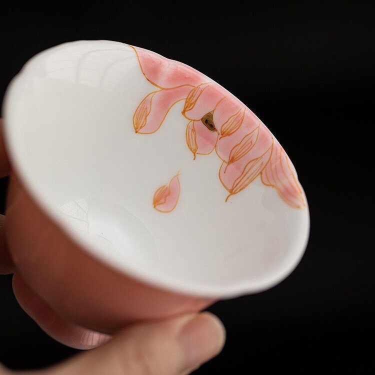 Retro Cute Sakura Flower Teacup Delicate Creative Water Cup Cherry Blossoms Ceramic Drinkware Art Design Tea Bottle