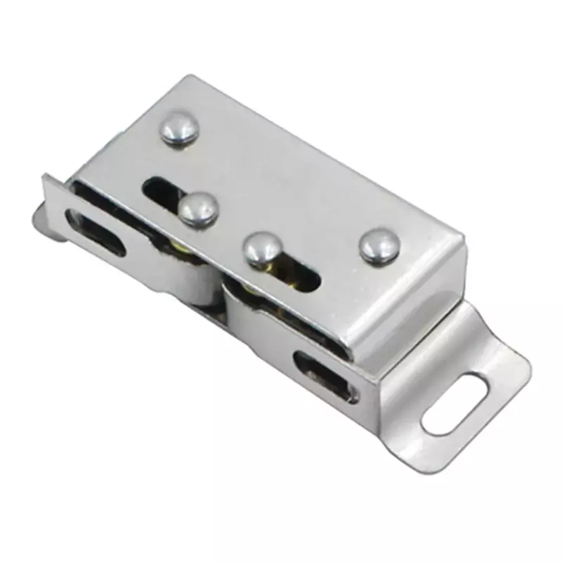 Double Roller Catch Stainless Steel Magnetic Cabinet Catche Hardware Heavy Duty Latch For Cabinet Closet Doors Hole Pitch