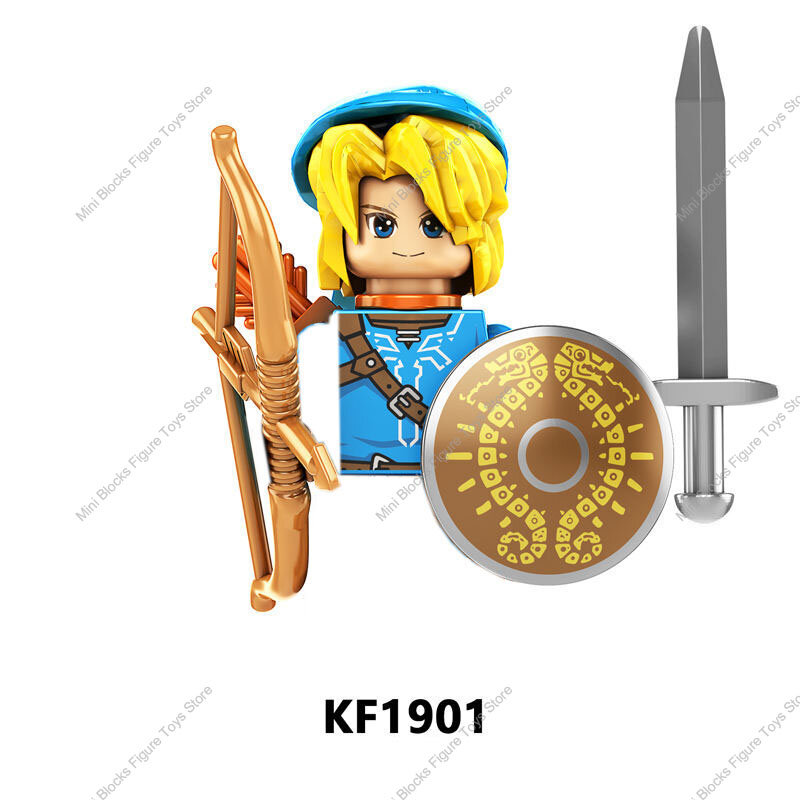 Księżniczka Zelda do gry KF6184 Mini-figurki z kreskówek Ganon Hick Revali figurka budynki klocki dla dzieci WM6053