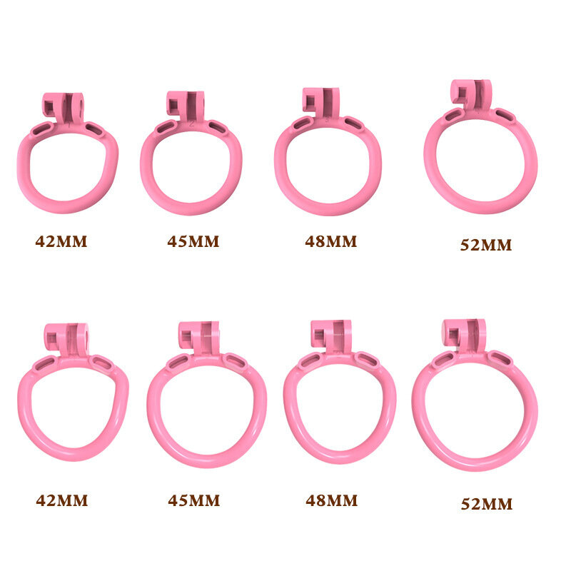 2023 New Pink Male Chastity Restraint with Double Headed Soft Spikes Breathable CB Lock Lightweight Cock Cage BDSM Adult Play 18