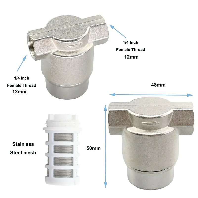 High Pressure Water Purification Filter Spray System Accessories With Pipe Straight Fitting 3/8" Tube to 1/4" Male Thread