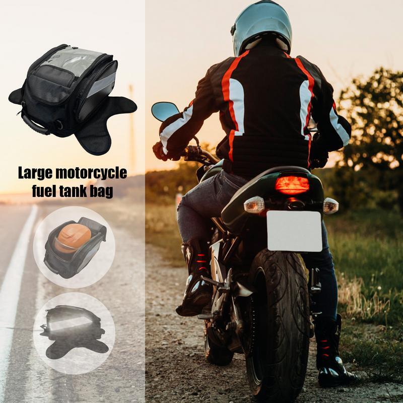 Motorcycle Tank Bag Motorcycle Fuel Bag Mobile Phone Navigation Tank Motorcycle Saddlebags with Touch Screen Motorcycle Backpack