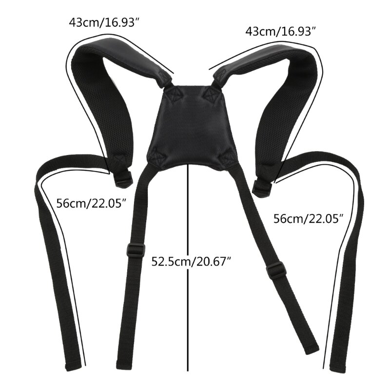 Alças mochila para saco golfe ajustáveis ​​pretas alças duplas fáceis usar Y1QE