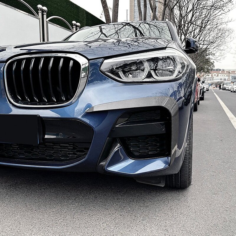 ABS Bumper depan Splitter Spoiler lampu kabut, Canard untuk BMW X3 X4 G01 G02 2018-2021 M olahraga