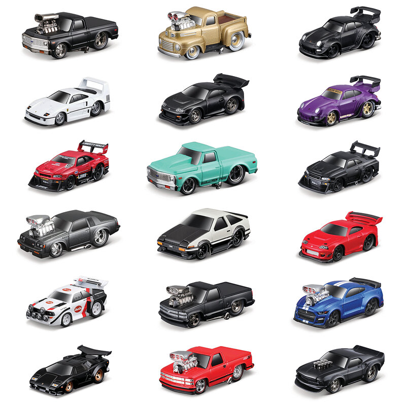 Maisto 1:64 911 R34 MK4 AE86 454SS Muscle Transports Vehicle Set Series Die Cast Collectible Hobbies Motorcycle Model Toys