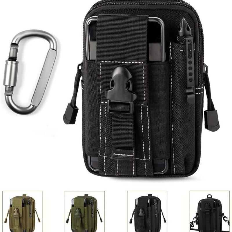 남성용 야외 Molle 가방, 스포츠 하이킹 사냥 작업 도구, 휴대폰 파우치, 다기능 전술 허리 가방, EDC 팩, 밀리터리