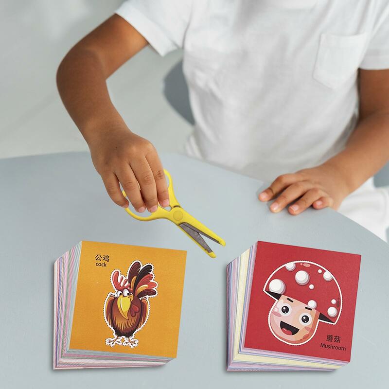 Set kegiatan pemotongan kertas anak-anak, mainan pembelajaran pembuatan kerajinan buku pemotongan edukasi DIY untuk pemula dan anak laki-laki perempuan