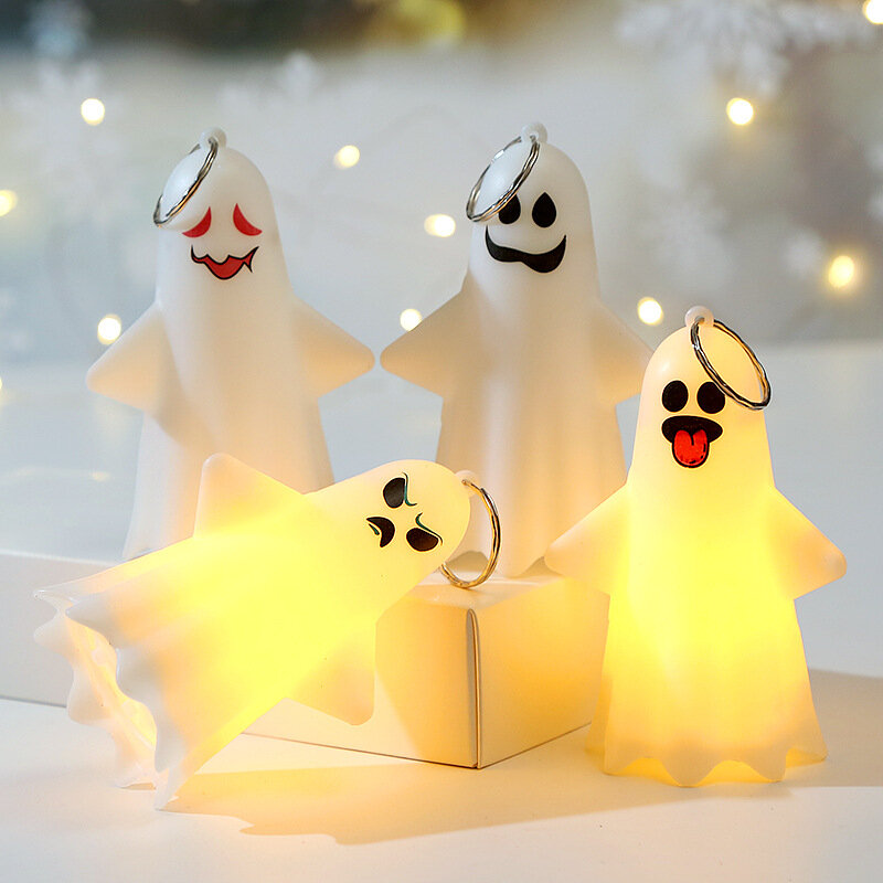 1Pc Halloween Creative Decoration Ornaments Luminous Ghost Model Lanterns Party Props Children Wacky Funny Glowing Toy Gifts