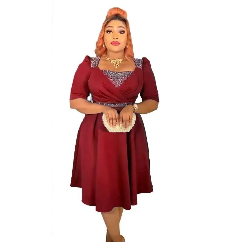 Robe de Soirée Africaine Dashiki Ankara pour Femme, Tenue Élégante, Vêtements à la Mode, Printemps Été 2024