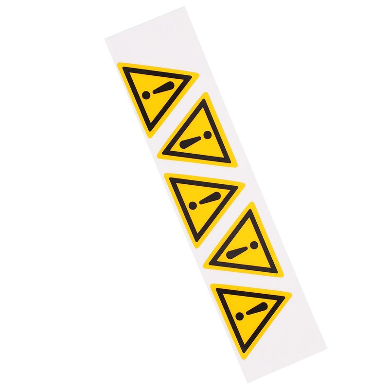 5 Pcs Danger Exclamation Mark Warning Signs Stickers Car Triangle for Pp Synthetic Paper Self Adhesive