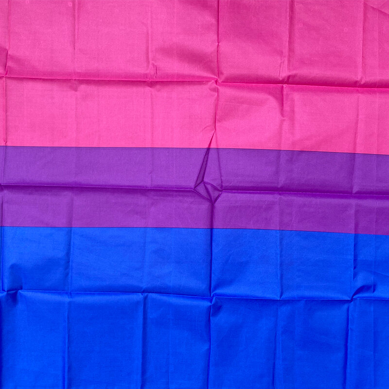 Xvggdg Biseksual kebanggaan LGBT 90*150cm merah muda biru bendera pelangi dekorasi rumah spanduk ramah Gay