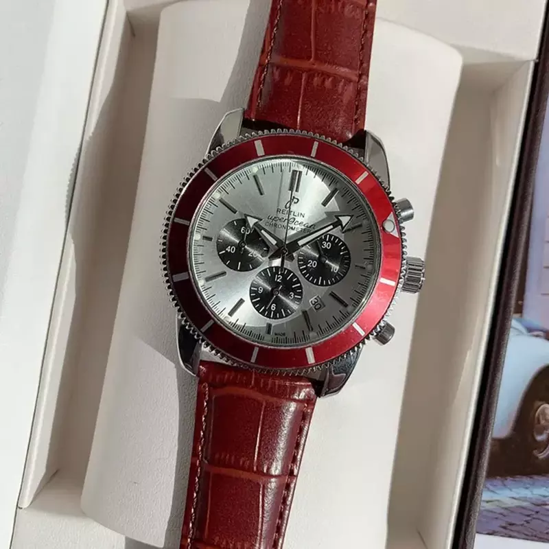 Relógios de luxo masculino, Alta qualidade, Data automática, Relógio de pulso, Cronógrafo Masculino Quartz Clocks, Original, Multifunções, AAA +, 2024