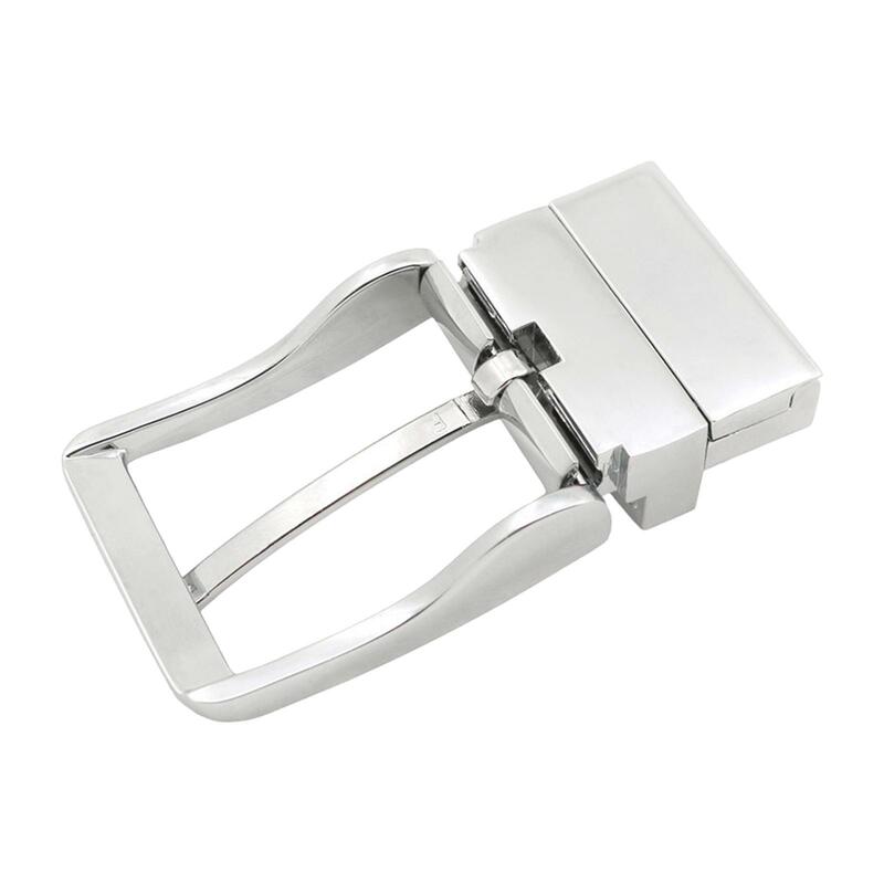 Hebilla de cinturón de aleación Reversible, accesorio de correa de cuero de una sola punta, informal, clásico, de negocios