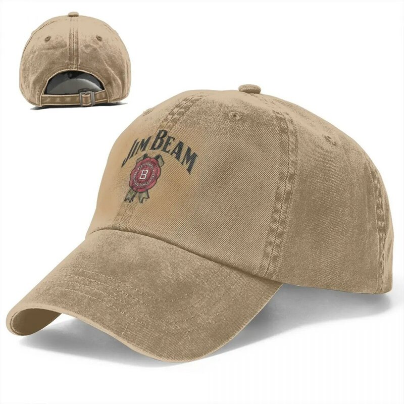 Jin Beam wiskey Lover قبعة بيسبول ، قبعة شمس غير رسمية مغسولة بالأسى ، نمط للجنسين ، تمارين خارجية ، قبعة تناسب قابل للتعديل
