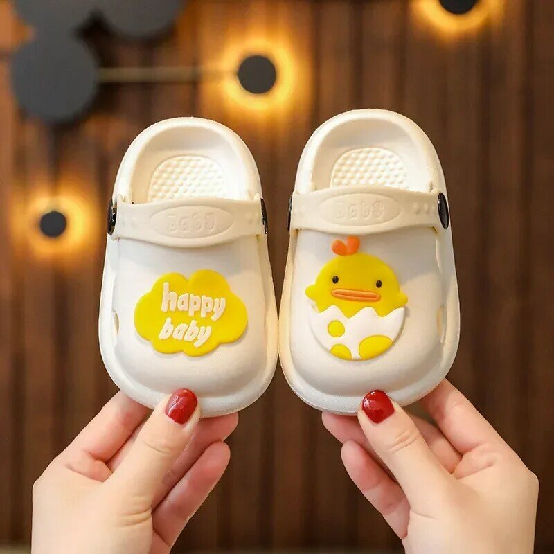 New Baby Slippers Cute Cartoon Girl Baby Shoes Boys' Soft Sole Non Slip Home Bathroom Cool Slippers Children's Slippers Summer