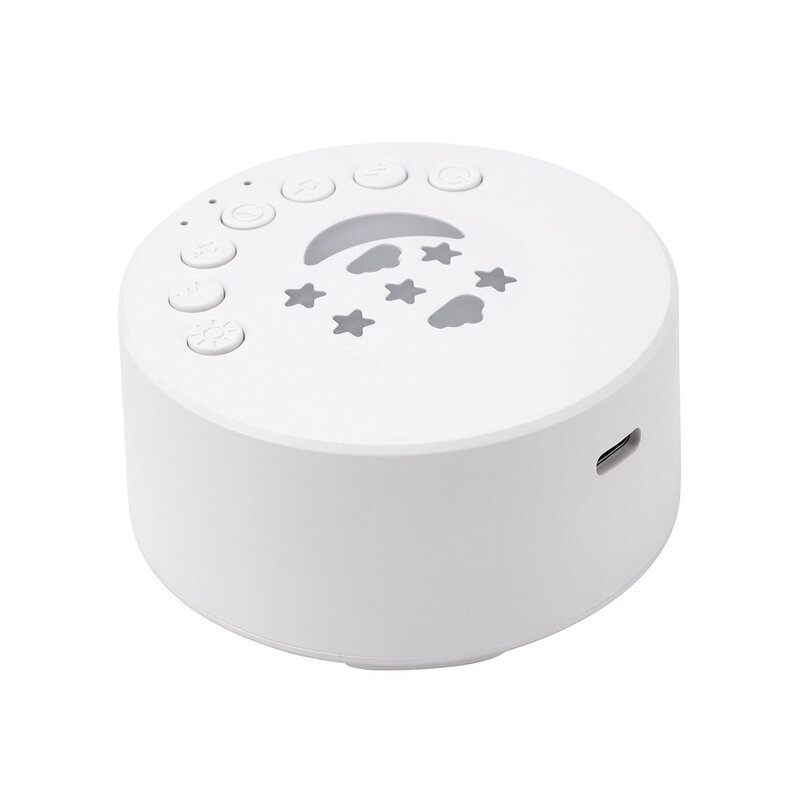 Machine à Bruit Blanc Rechargeable par USB pour Bébé, Veilleuse, Minuterie d'Arrêt Chronométré, Lecteur Sonore
