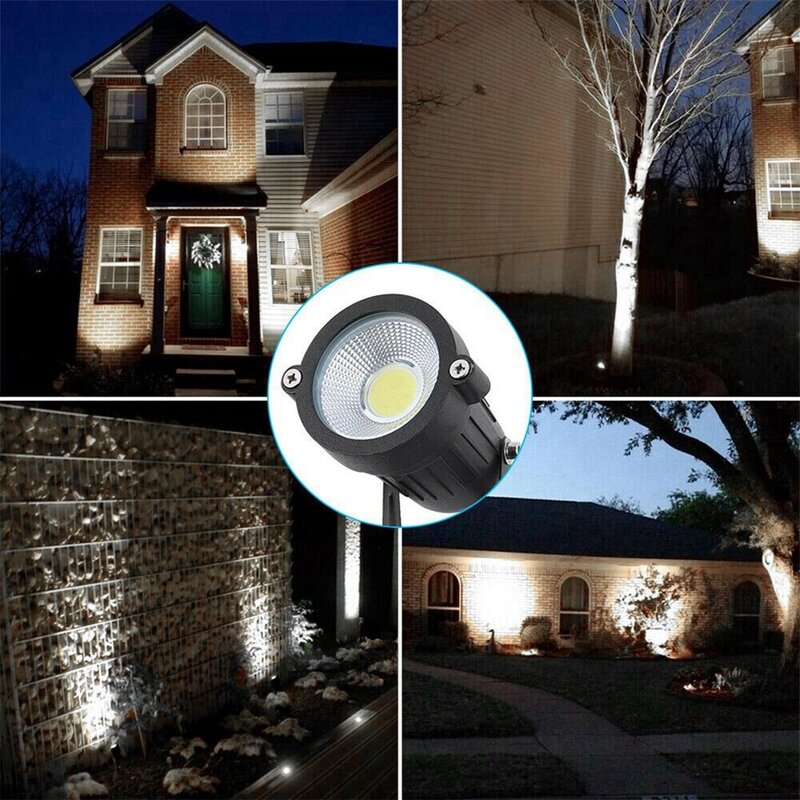 Spot lumineux LED imperméable, éclairage d'extérieur, luminaire de paysage, idéal pour un jardin ou une cour, 4 unités