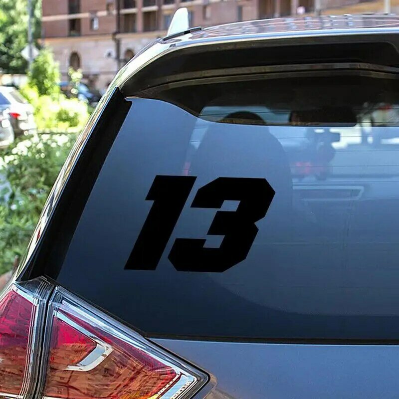 Car Stickers And Decals Cool Auto Decals With Number 13 Self-Adhesive Decoration Supplies For Motorcycles Laptops Lockers Cars