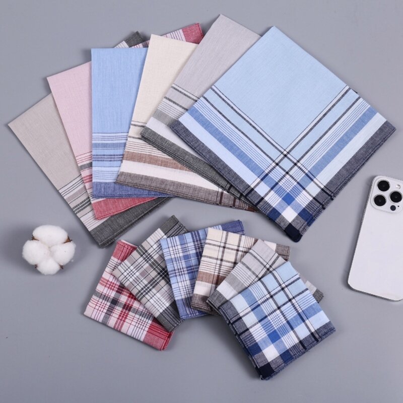 Square Bandanas Multifunctional Handkerchief Soft Towel for Adult Men Sweat Wipe T8NB