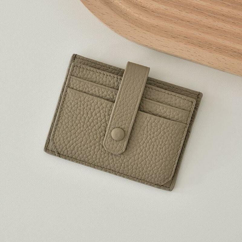 Etui na karty kompaktowe stylowe etui na karty Organizer na małe karty damskie portfel minimalistyczny portfel na karty