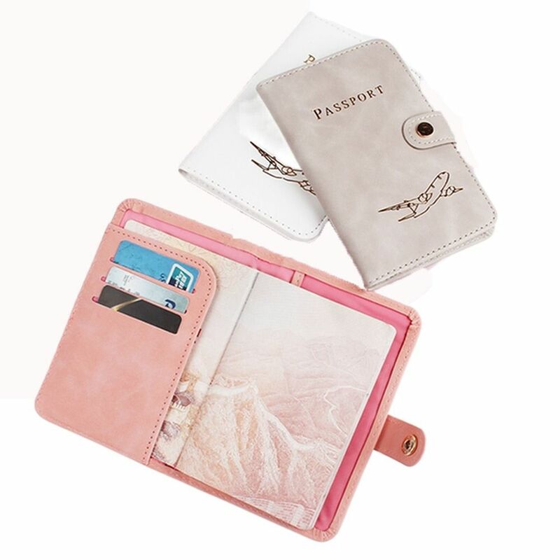 Pu Leder Reisepass Abdeckung mit Karten halter Mode einfache Reise dokument Kreditkarten etui Brieftasche Frauen Männer