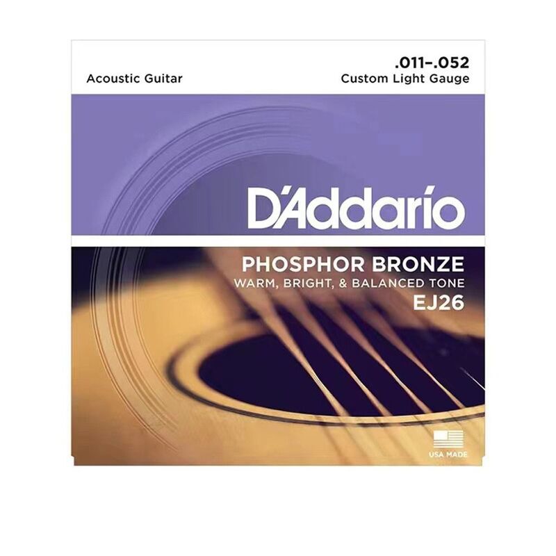 EZ Daddario-cuerdas de guitarra acústica EXP EXL, cuerdas de bronce de buen sonido, 6 cuerdas de guitarra eléctrica, 1 Juego