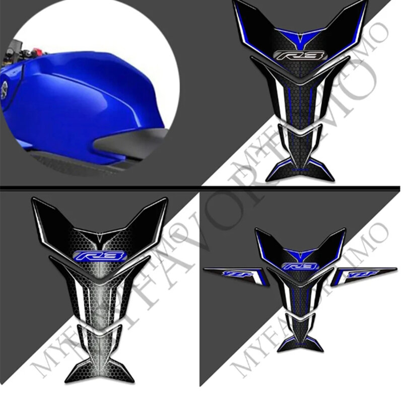 Motocicleta Protetor Adesivos, Decalques Emblema Emblema, Logotipo, Gás, Combustível, Kit de óleo, Joelho Tanque Pad, Yamaha YZF-R3, YZF R3, YZFR3