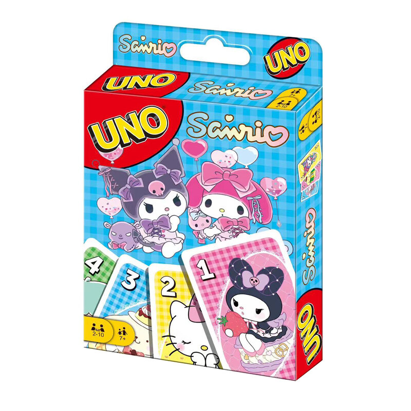 ألعاب Mattel-لعبة بطاقة UNO Hello Kitty ، ليلة عائلية تتميز برسومات برنامج تلفزيوني ، قاعدة خاصة لـ 2-10 لاعبين