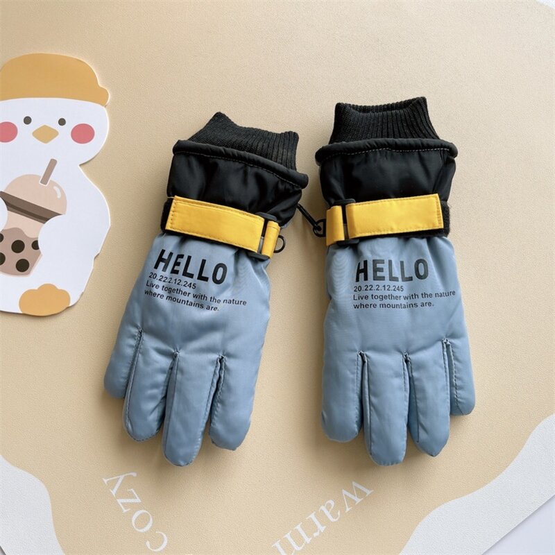 Thicken Children Winter Ski Gloves Durable Warm Non-slip Warm Gloves Waterproof Outdoor Gloves