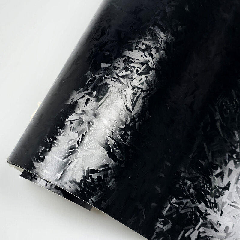 고광택 블랙 골드 실버 레드 단조 탄소 섬유 자동차 스티커, 후드 접착 비닐 스티커, 50cm x 300cm