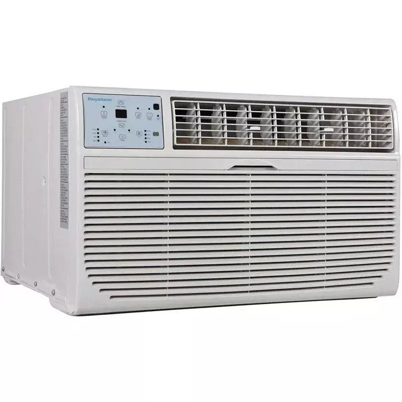 Keystone 10,000 BTU 230V wall mounted air conditioner & dehumidifier with remote control-quiet Wall AC unit for bedroom, B