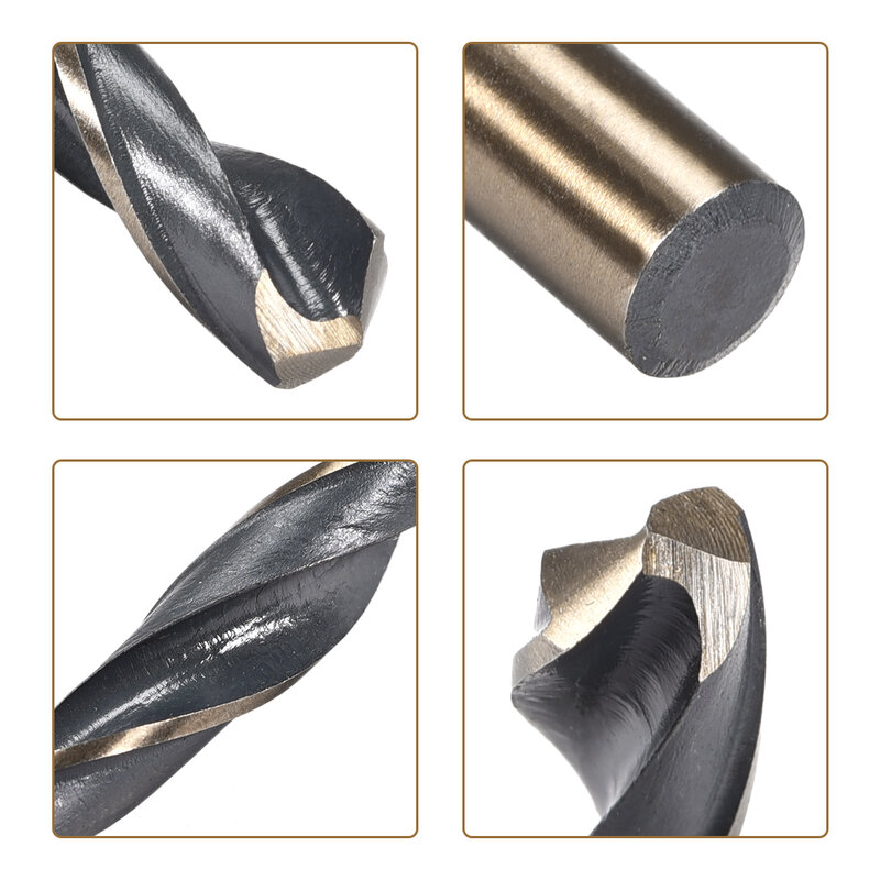 Brocas de torção de haste reta, aço inoxidável, ferro, alumínio, liga, cobre, latão, HSS 4341, 2,5-5,5mm, 5 Pcs, 10Pcs