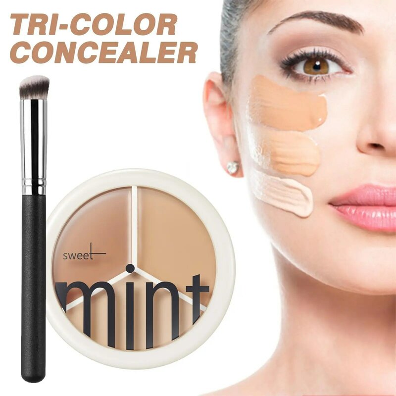Palette de crème correctrice pour le visage, 3 documents, couvre les marques d'acné, les cernes, multifonction, maquillage durable, éclaircissant, cosmétiques