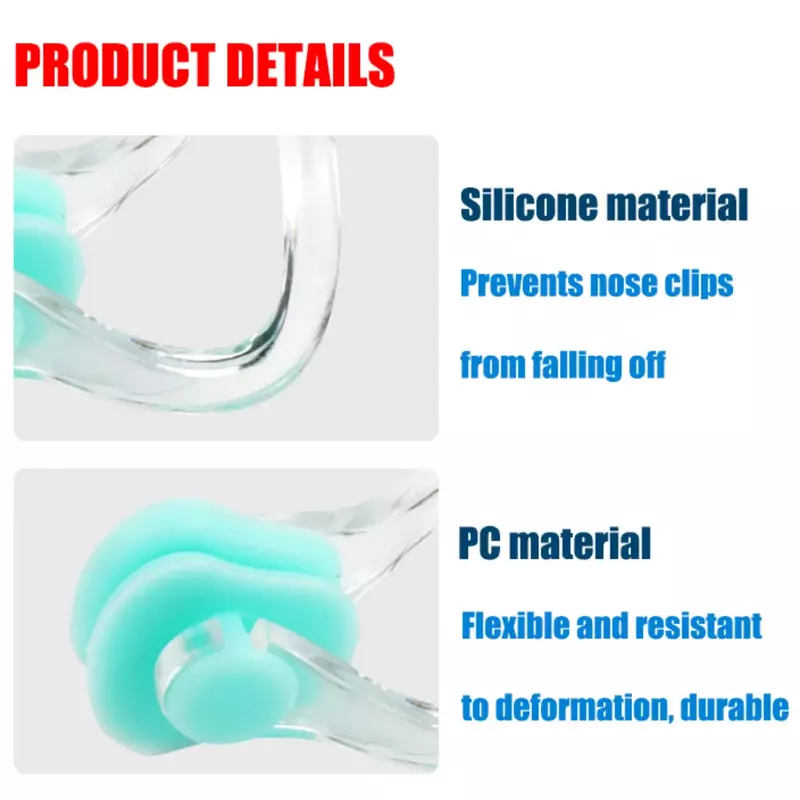 Clipe de nariz de silicone macio para adultos e crianças, clipes de nariz reutilizáveis, mergulho e surf confortáveis, alta qualidade, 1PC