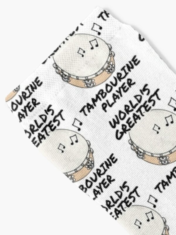 Maior do mundo Tambourine jogador meias para homens e mulheres, meias antiderrapantes, meias de futebol, futebol meias, igreja e músico, louco