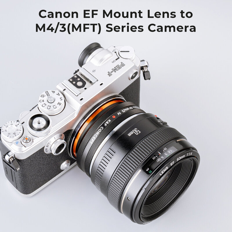 K & F Concept EF-M43 Canon EOS EF Mount Lens to M4/3 M43 Camera Adapter Ring для Micro 4/3 M43 MFT System Olympus Camera