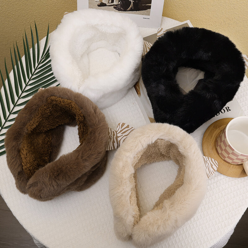 Winter Lovely Ear Muffs Warm Earflaps Fluffy Cosy Earmuffs Plush Soft Cat Ear Warmer Glitter Sequin Ear Cover for Women Gifts