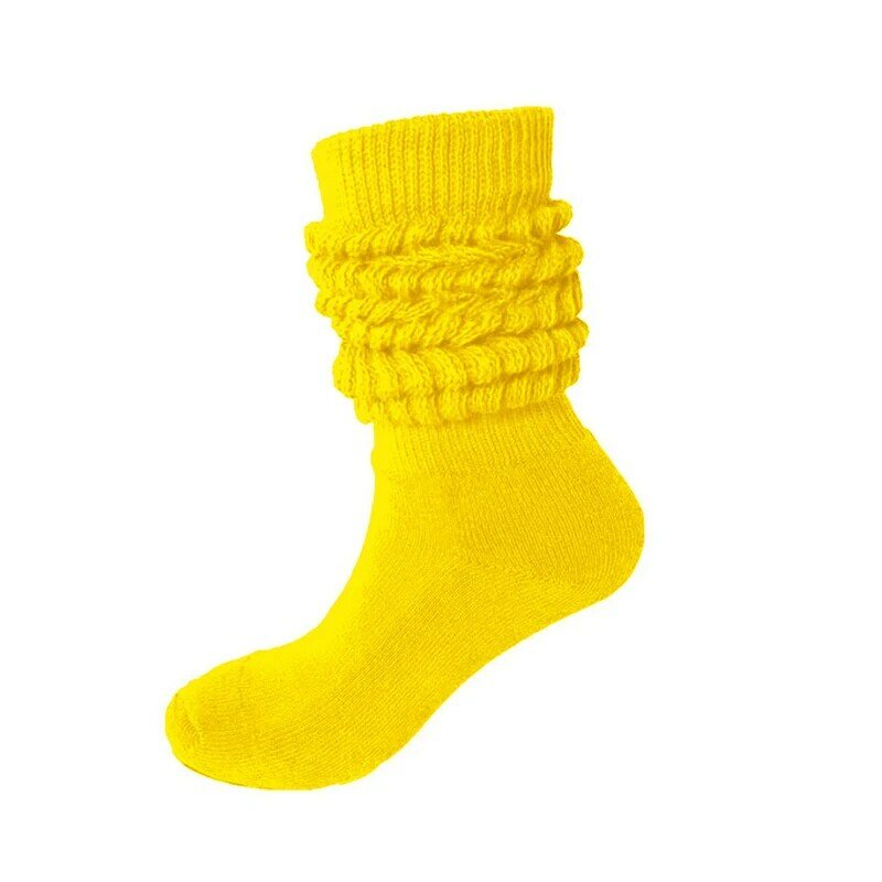 Scrunchy Girls Candy Damen Slouch Socken Farben Baumwolle lässig kniehohe Stiefel Socke Streetwear für Männer Frauen High Boot lose Socke