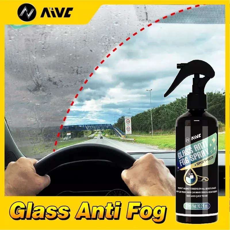 Anti Fog Glass Spray para Carro, Longa Duração, Interior Evita Nevoeiro, Auto Acessórios, Espelho Limpo, Melhora a Visibilidade da Condução, Inverno