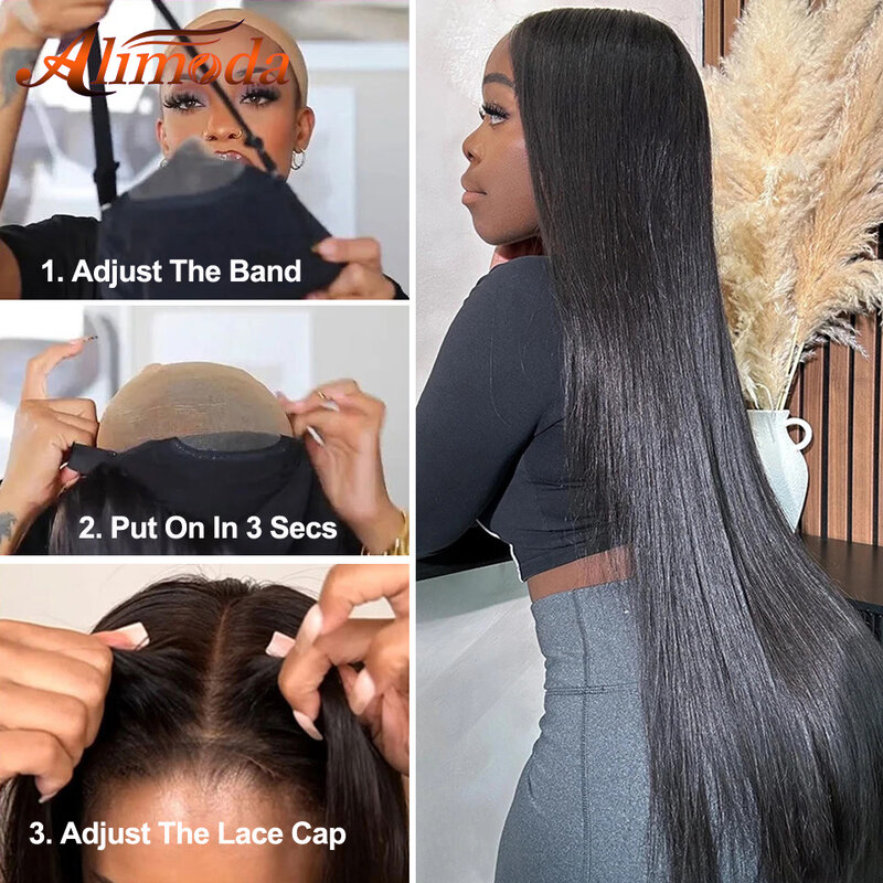 Straight Lace Front Wigs 34 Inch Glueless 5x5 HD Lace Closure Wigs 13x6 13x4 Lace Wigs Human Hair 360 Lace Frontal Wig For Women